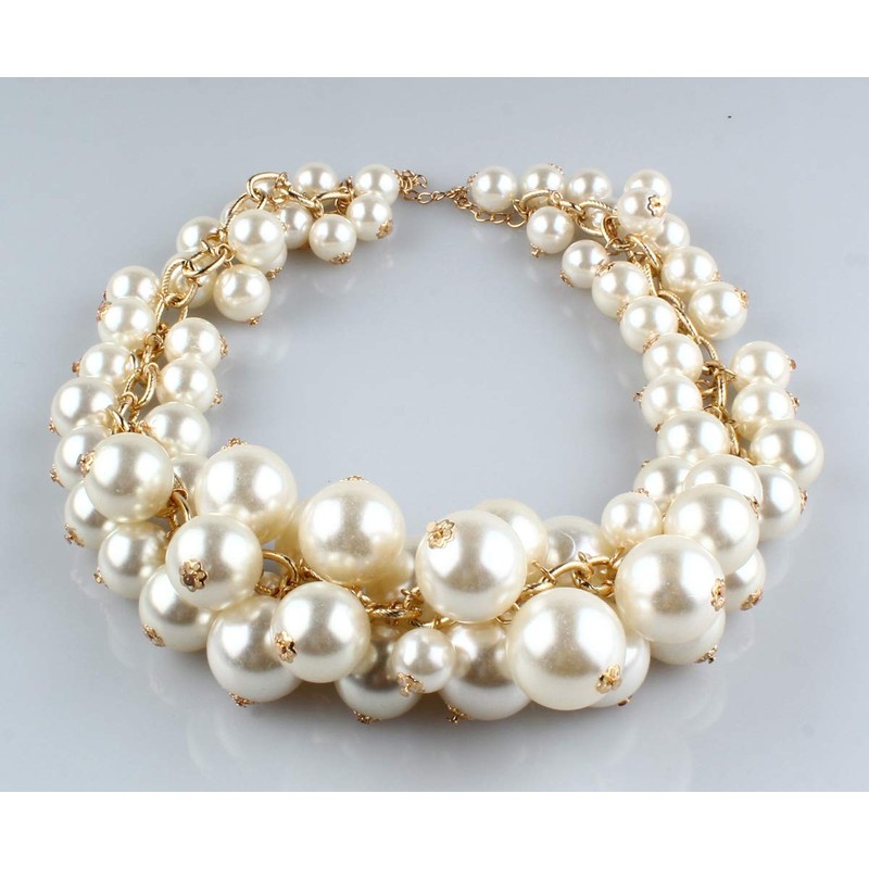 MeliMe - Juego de collar de perlas para mujer, múltiples