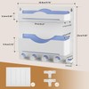 JUMEIHUI Bedside Wall Organizer with 4 Hooks,Adhesive Bedside Shelf Wall