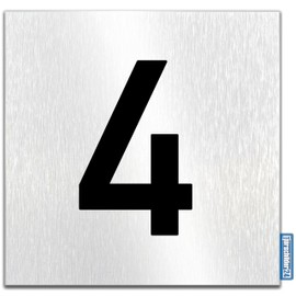 Türschilder24 Aluminium Dibond Sign - Door Sign • 120 x 120 x 3 mm • Numbers Door Numbers • 100% Made in Germany (4)