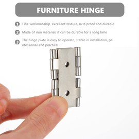 DOITOOL Hinges Flat Hinges Hinges Mini 10 Pcs Double Door and Window Hinges Spring Door Hinges Kitchen Cabinet Hinges Shutter Folding Screen Hinges Self Closing Cabinet Wooden Box Door Hardware
