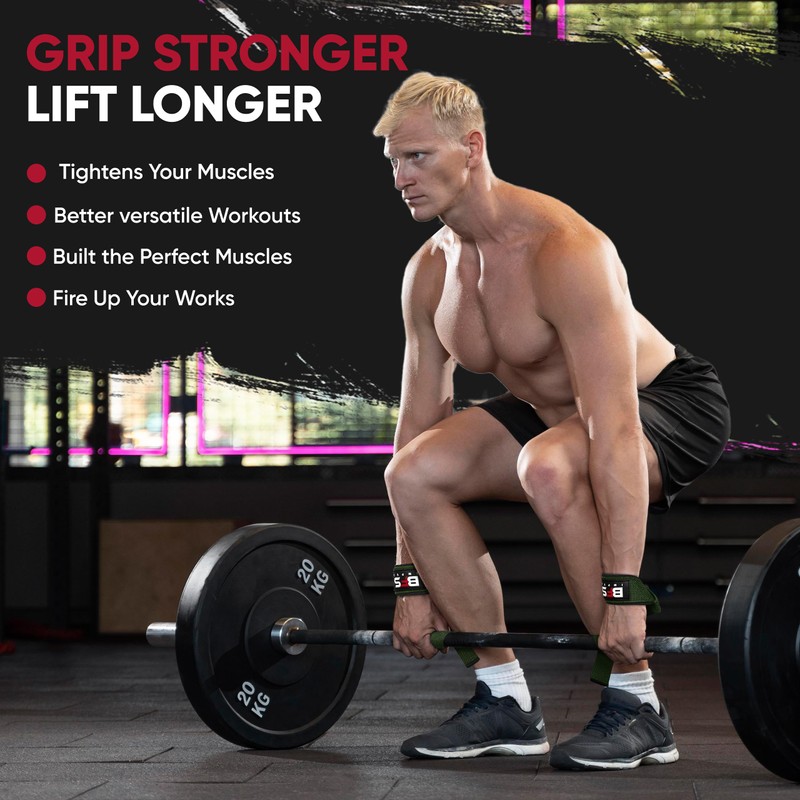 BFS IMPEX Lifting Straps for Weightlifting, Weightlifting Cotton Straps with