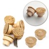 Zasvec Rattan Furniture Knobs, Pack of 8 Wooden Dresser Knobs