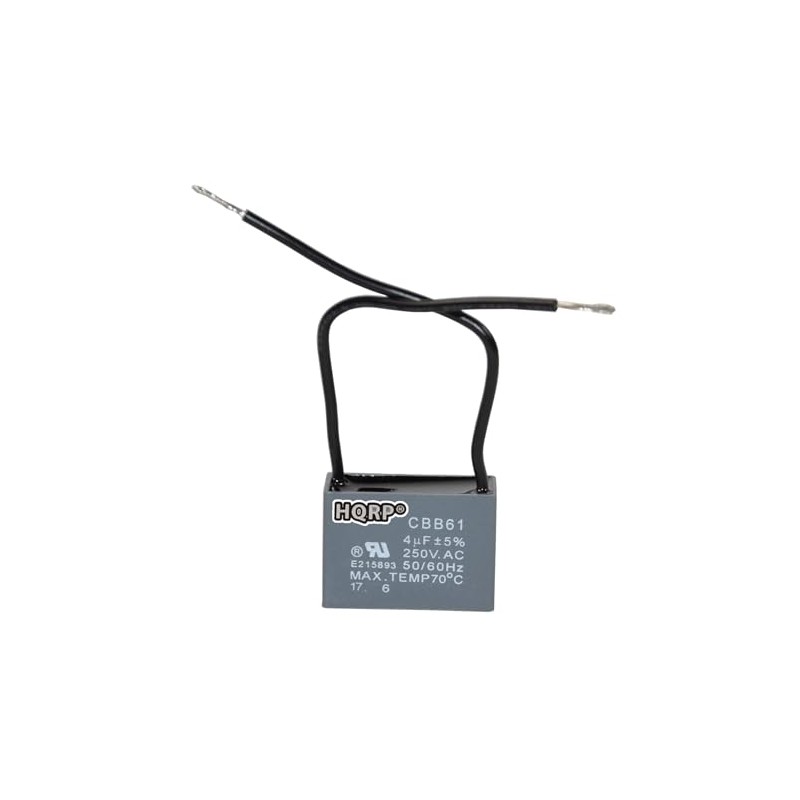 HQRP Ceiling Fan Capacitor CBB61 4uf 2-Wire plus HQRP Coaster