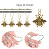 Bee Shower Curtain Hooks Rings for Bathroom, 12 Pcs Rust