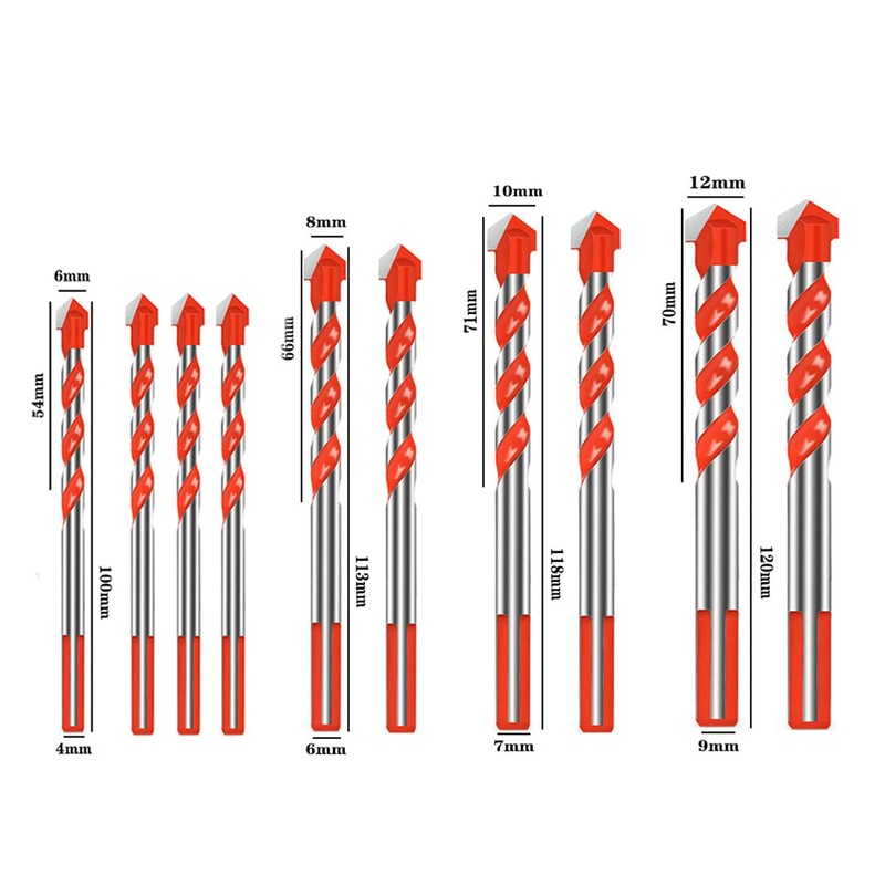 Hniuyun 10Pcs Multifunctional Drill Bits Set, Masonry bit bit with