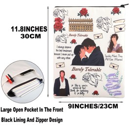 MYSOMY Pride Literary Book Sleeve Elizabeth and Darcy Gifts Pemberley Merch Literature Reader Gifts Literary Book Cover Librarian Gifts (Spoiler Alert)