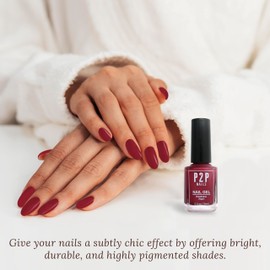 P2P Nails Vegan Red Nail Gel Polish - Quick Dry Nail Polish - Smooth Texture Nail Gel in Vibrant Colors - Long Lasting Nail Art Gel Polish for all Stylish Women (Classic)
