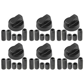 Spares2go Universal Black Control Switch Knob for All Makes and Models of Oven Cooker & Hob (Black, Pack of 6)