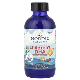 Nordic Naturals, Children's DHA™, Ages 1 and up, Strawberry flavor, 119ml (4 fl oz) / Nordic Naturals (노르딕 내추럴스), Children's DHA™, 1세 이상, 딸기 맛, 119ml(4fl oz)