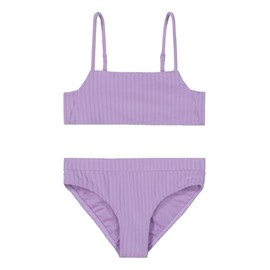 Billabong Girls' Two-Piece Bikini Swimsuit Set, UPF 50+ Sun Protection, Quick-Dry Bathing Suit, Peaceful Lilac
