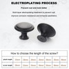 Betinyar 40 Pieces Kitchen Cabinet Knobs Round Cabinet Pulls Mushroom