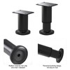 KIBBEH 4-Pack Metal Adjustable Furniture Legs 8-12cm Heavy Duty -