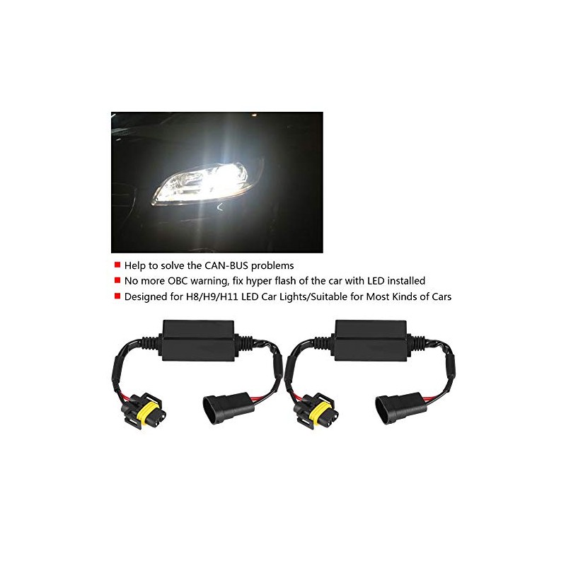 Terisass H8 H9 H11 LED Canbus Resistor Pair of LED