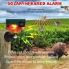 Solar Outdoor Motion Sensor Alarm, 360° Coverage, 129 dB Siren,