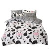 Cow Duvet Cover Kids Girls Black White Cow Print Bedding