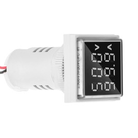 Amperometro Montaggio A Pannello 12 Volt Amp Meter Sensore Ad Effetto Hall LED in Plastica Display Digital Indicatore del Misuratore di Corrente della Tensione CA 22 mm 0 100 A (Bianco)