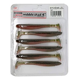 Noike Wobble Shad 4 Inch 10.2 cm – 6 Rubber Fish Noike Colour: Green Pumpkin Blossom UV