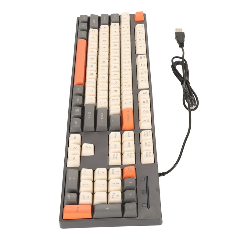 104 Keys Wired Keyboard 3 Colors Cute Gaming Keyboard USB