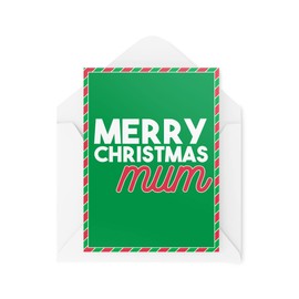 Christmas Cards | Merry Xmas Mum | For Her Festive Parent Mummy Mother Holiday Greetings Santa For The Family Loved One Stepmum | CBH769