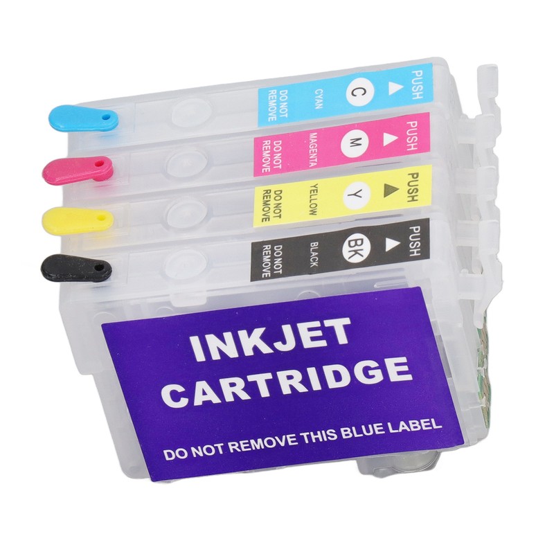 4 Colors Ink Cartridge with Permanent Chip Refill Printing Boxes