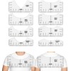 SSZYMAOYI T-shirt Ruler Guide Set of 8, Handmade Ruler, Curved