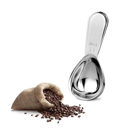 CFLJHX Coffee Scoop , Stainless Steel Coffee Spoon, Short Handle Tablespoon, Condiment Spoon, Measuring Spoons for Coffee Tea and Other Seasoning, 3 Pieces