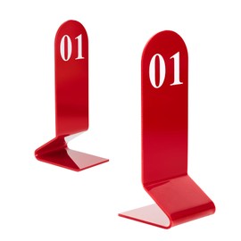 Muka Set of 10 Acrylic Double Sided Table Numbers, Number Signs for Wedding Restaurant Banquet-Red-Number 11to20