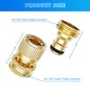 Garden Hose Quick Connector 3/4 Inch GHT, Solid Brass No-Leak