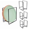 CEYAZYE 4 Pack Plate Holder Organizer for Cabinet Space Saver,