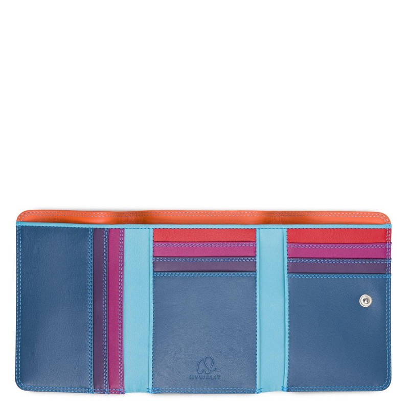 mywalit Tri-Fold Wallet - Leather, Multi-Color, 8 Card, Id Window,