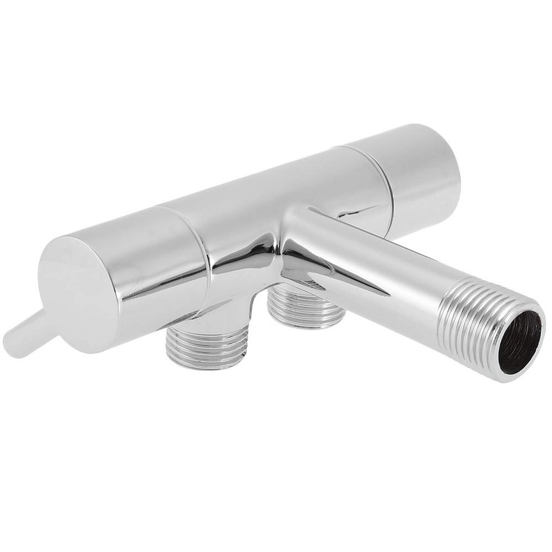 Steuerventil Doppelschalter Steuer T-Ventil Stromteiler Verchromung Steuerventil Bidet WC-Eckventil G1