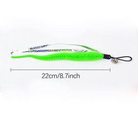 Ismeally 10Pcs Cat Worm Toys Refills, Interactive Cat Wand Toy Replacement, Cat Worms Refills with Bell, Feather Worm Teaser Refill Attachments for Indoor Kitty Kitten Cat Puppy Exercise Play