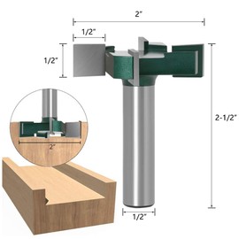 CNC Spoilboard Surfacing Router Bits, Gasea 1/2-Inch Shank 2" Cutting Diameter Slab Flattening Bit Planing Woodworking Milling Cutter Tool