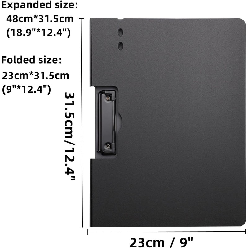 A4 Clipboard with Cover, Foldable Clipboard File Document Organiser Business,