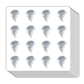 Tornado Planner Stickers, 0.5in Scrapbooking Kids DIY Calendar Crafting Weather 208-Pack