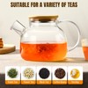 PARACITY Glass Teapot Stovetop 34oz/1000ml, Borosilicate Clear Tea Kettle with