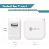 iClever Boostcube 12W 2.4A USB Wall Charger 2-Pack Mini Travel