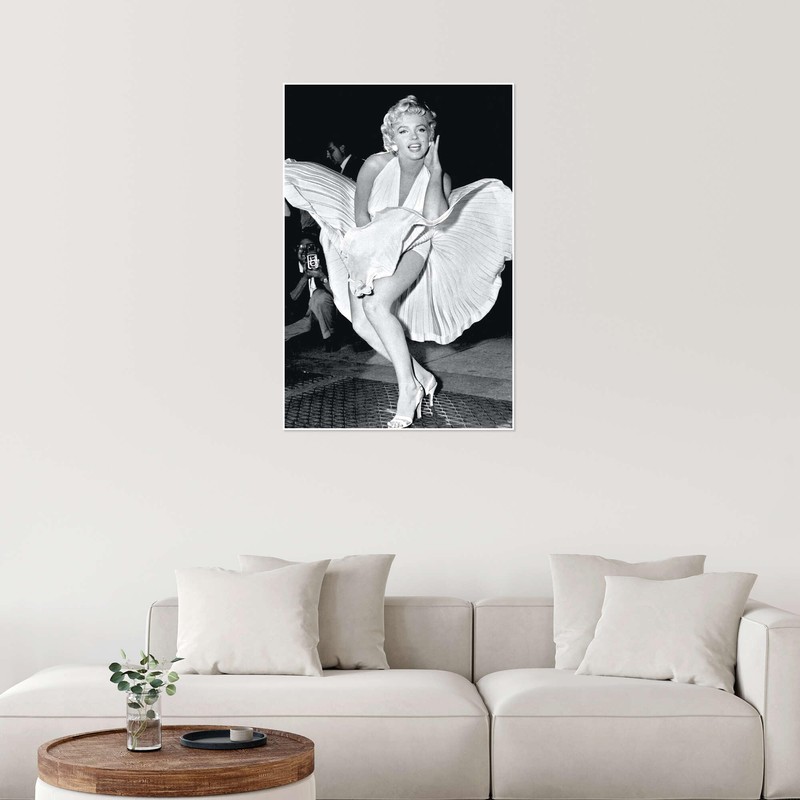 Celebrity Collection Marilyn Monroe Pose Poster 20x30cm Black and White