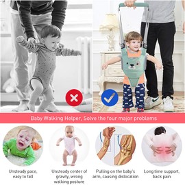 NARUTOO Baby Walking Helper, Adjustable Baby Walking Assistant Toddler and Walking Learning Helper Infant Walking Belt, Detachable Toddler Walking Harness for 6-36 Months Baby Infant Toddler Kids (A)