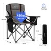 FAIR WIND Oversized Fully Padded Camping Chair with Lumbar Support,