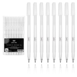 Mr. Pen- White Gel Pens for Artists, 8 Pack, 0.8 mm Fine Point, White Ink Pens for Black Paper, Coloring and Drawing, Bullet Journaling