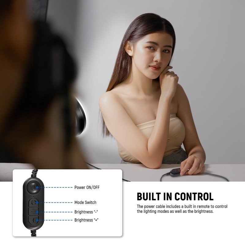 NEEWER Basics 5" Ring Light with Mini Tripod Stand for