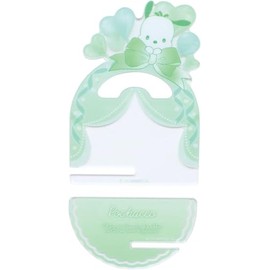 Tees Factory Sanrio Characters Acrylic Can Badge Stand, Pochacco [Stand] Approx. H 3.8 x W 2.8 x D 0.1 inches (98 x 70 x 3 mm), [Base] Approx. H 1.6 x W 2.8 x D 0.1 inches (40 x 70 x 3 mm)