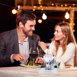 JoyFlower Preserved Flowers Real Pinkish Purple Rose Gift, Romantic Galaxy Aurora Roses, Forever Eternal Flower Gifts on Valentine's Mother's Day Birthday Anniversary for Girlfriend Wife Mom Grandma