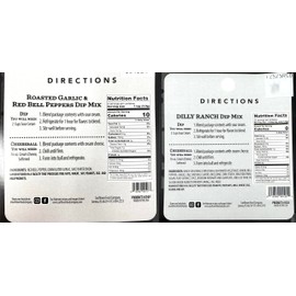 Rabbit Creek 5 Pack Dip Variety – Just Add Sour Cream – Seasoning Packets Includes Dill Ranch, Garlic and Red Bell Peppers, Blooming Onion, Parmesan Ranch, Bacon Spinach Dip