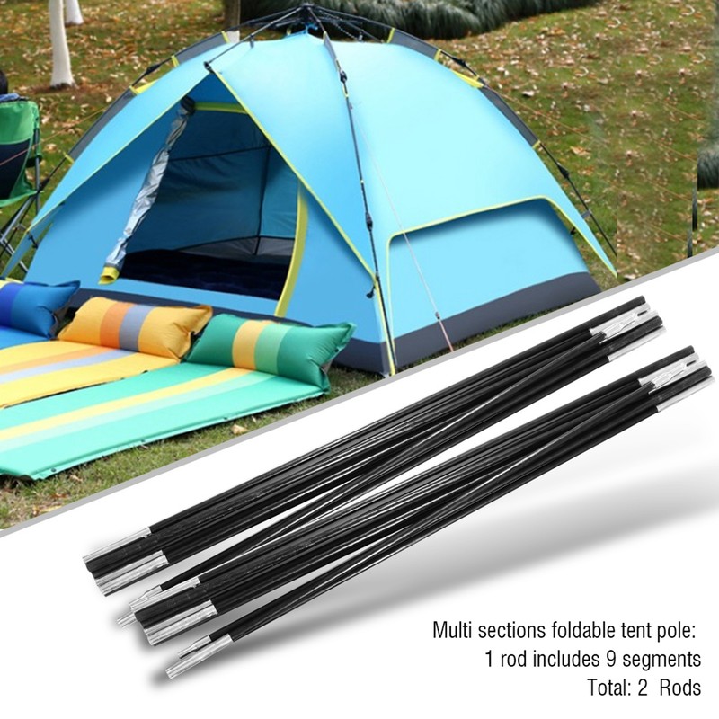 4.9M Fiberglass Camping Tent Pole Bars Outdoor Support Rods Awning