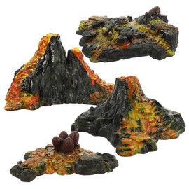 MOLUCKFU 1 Set Simulated Volcano Model Time Kids Volcano Dinosaur Volcano Toy Terrain Moss Decoration Fish Tank Decoration Fake Volcano Sand Table Volcano Decor Soft Rubber