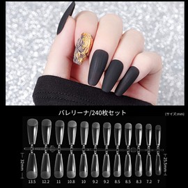 Annhua Clear Nail Tips, 240 Pieces Set, Ultra-Thin, Ballerina Nails, Clear Tip Set, Clear Nail Tips, Press-On Nails, Length Extension, Transparent Nail Tips, Natural Fit, Gel Nails, Professional Use