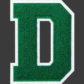 SOYCEV 4.5" Varsity Letter Patches Chenille Iron on Letters Large Letterman Jacket Patches for Clothing/Jacket/Varsity/Bag (Green, D)