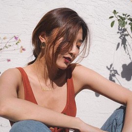 Olivia Necklace Stainless Steel Script Nameplate Jewelry Women Girls Name Pendant Birthday Gift 18 Inch